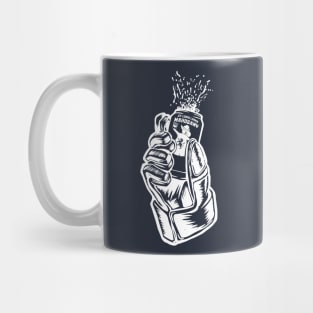 Hockey glove mahogany white Mug